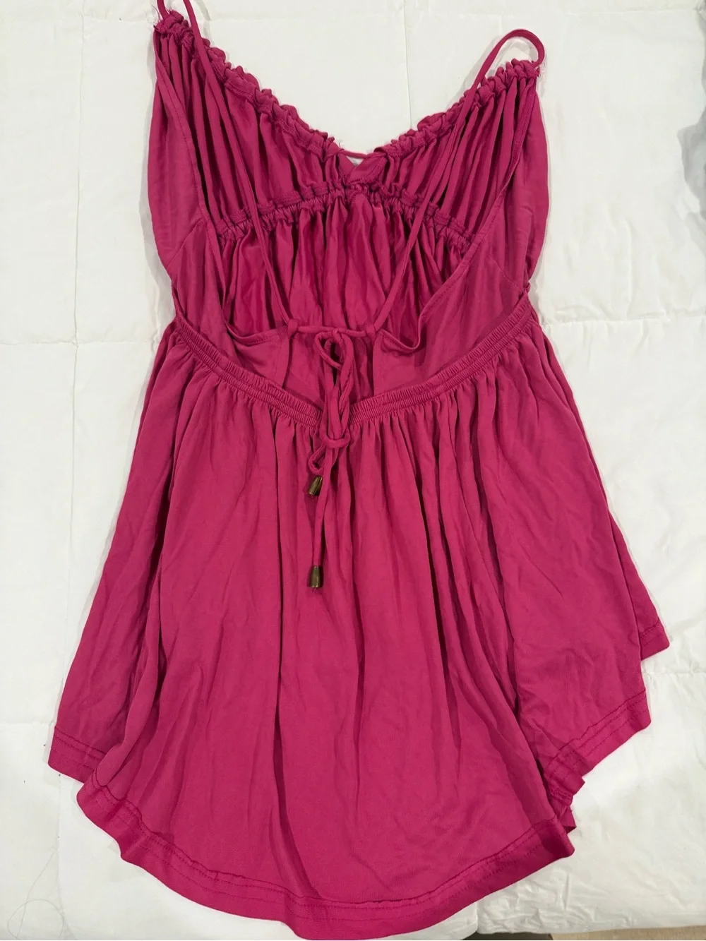 Free People Magenta Spaghetti Strap Tank